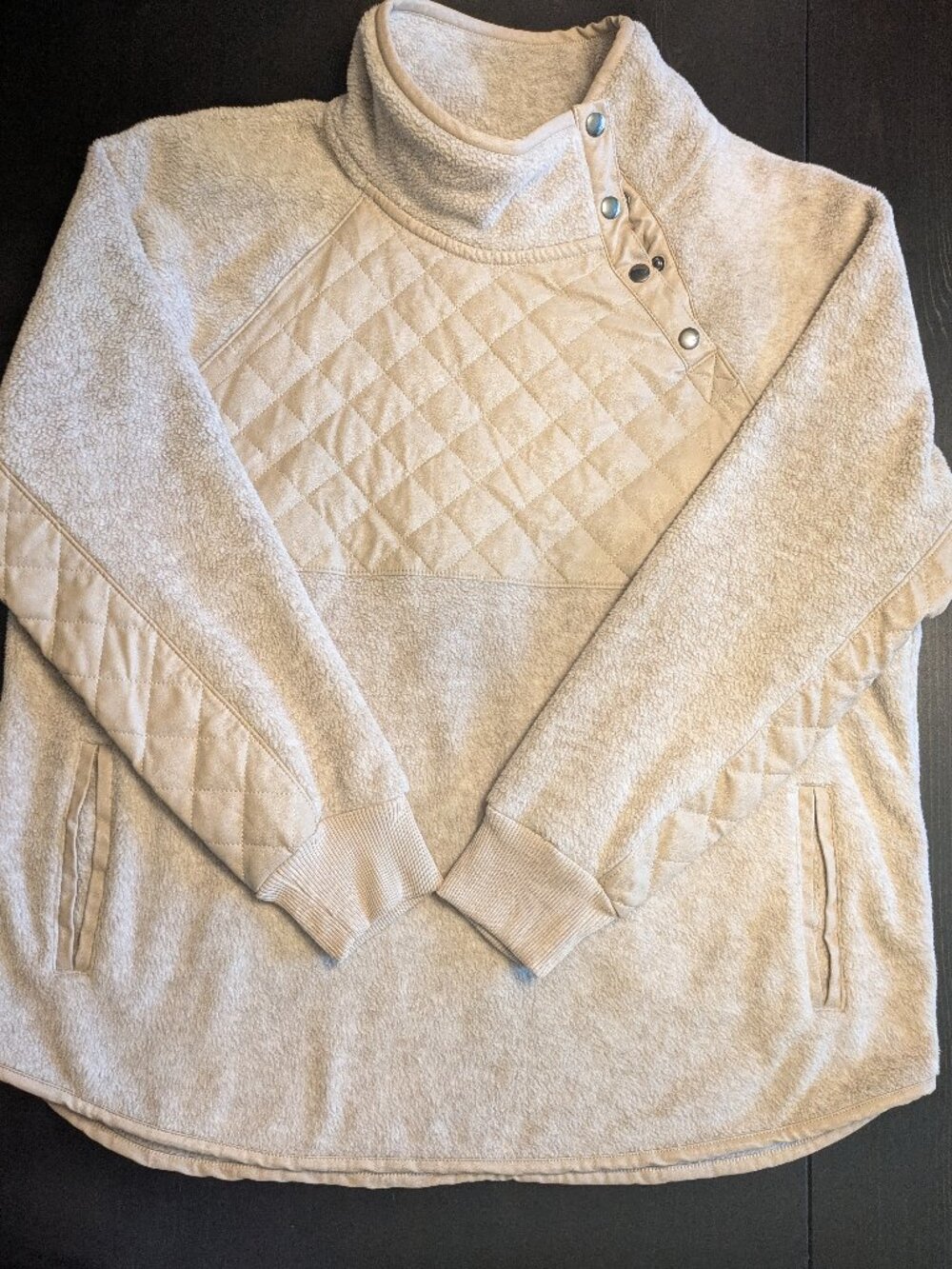 Abercrombie Fleece Pullover Cream XL